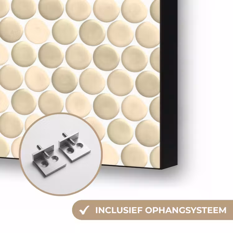 Penny - Mozaïek - Zand Textielframe zwart klein 947 -USP_ophangsysteemNL