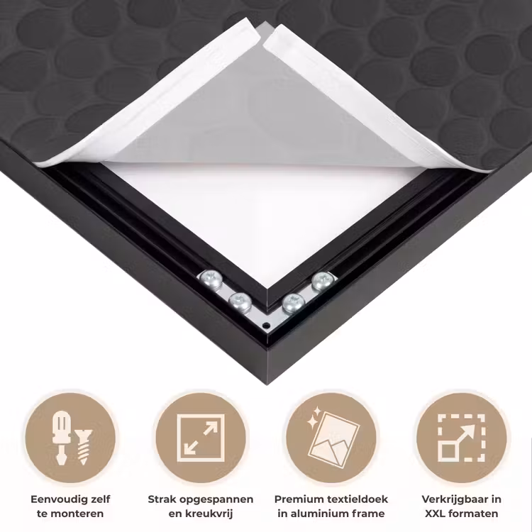 Penny - Tegel - Mat - Zwart Textielframe zwart klein 947 -USP_feed_closeupNL