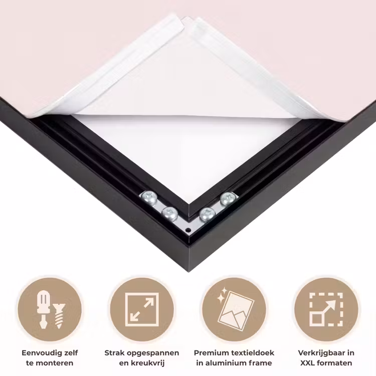 Perfect - Minimalistisch - Valentijn Textielframe zwart klein -USP_feed_closeupNL