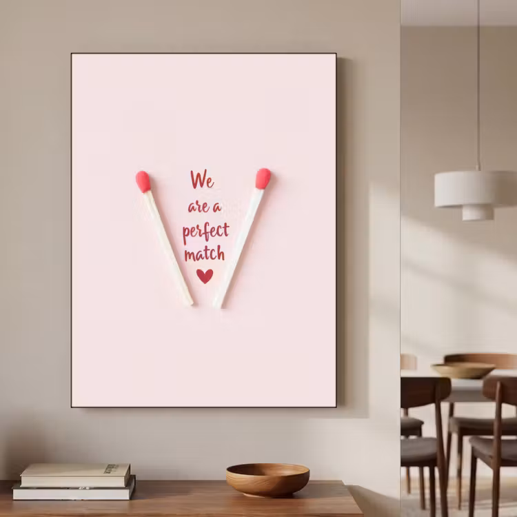 Perfect - Minimalistisch - Valentijn Textielframe - compleet frame klein -sfeer2