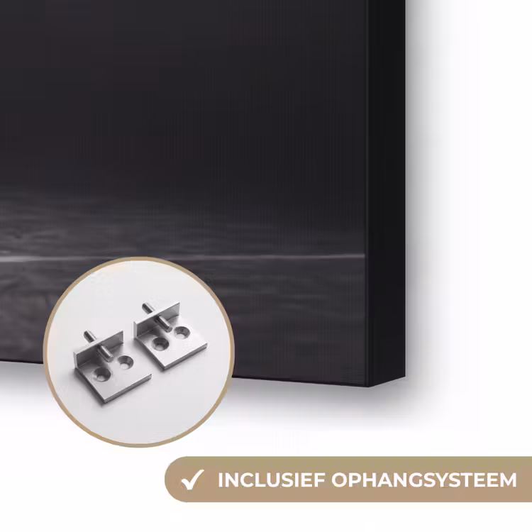 Persoon - Piano - Muziek - Zwart-wit - Podium Textielframe zwart klein -USP_ophangsysteemNL