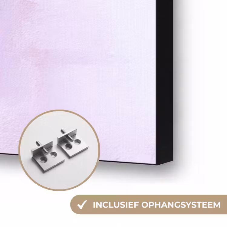 Piano - Pastel - Elegant - Dromerig Textielframe zwart klein -USP_ophangsysteemNL