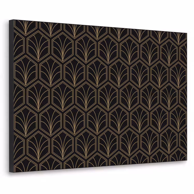 Pijlvorm - Waaier - Goud Textielframe - compleet frame klein 947 -3d
