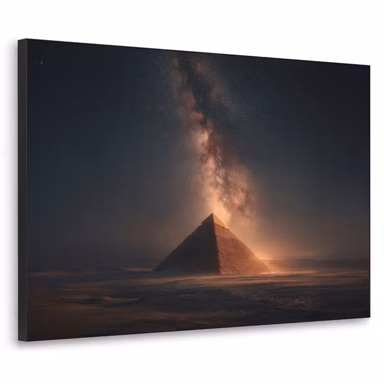Piramide - Woestijn - Licht Textielframe zwart klein -3d