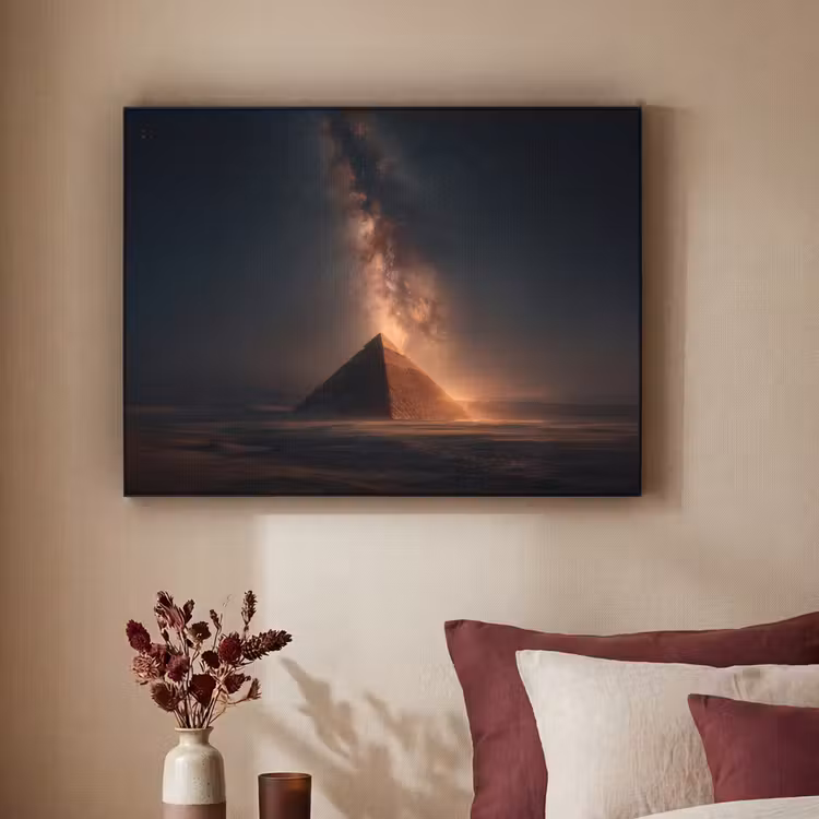 Piramide - Woestijn - Licht Textielframe - compleet frame klein -sfeer1