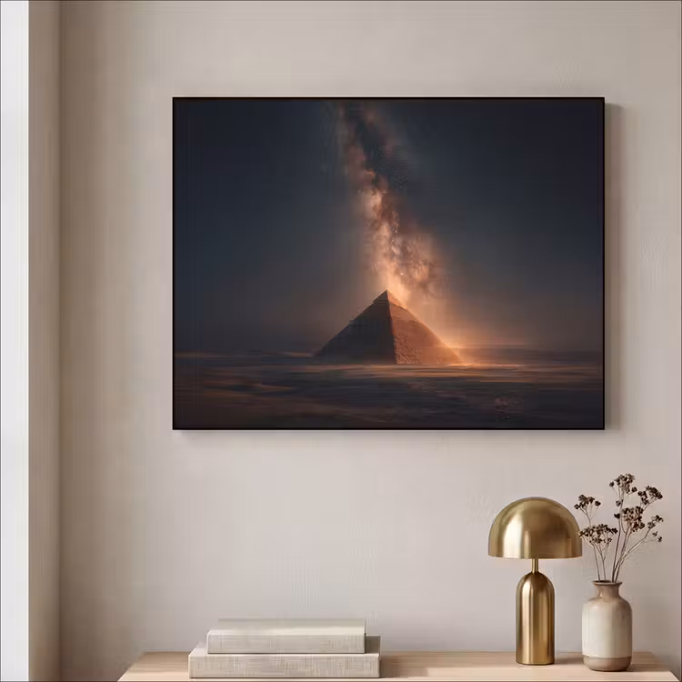 Piramide - Woestijn - Licht Textielframe - compleet frame klein -sfeer2