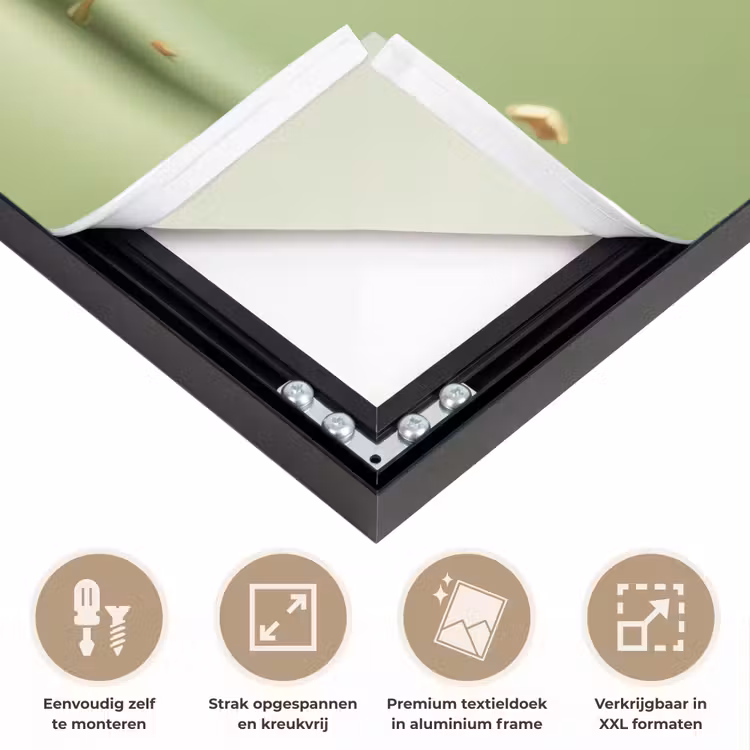 Pistache - Taart - Noten - Eten Textielframe zwart klein -USP_feed_closeupNL