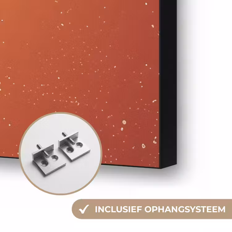 Pizza - Kaas - Rood - Pepperoni Textielframe zwart klein -USP_ophangsysteemNL