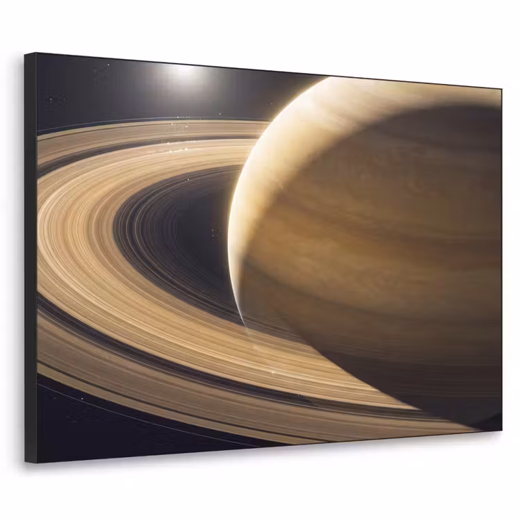 Art frame - Planeet - Ringen - Ruimte - Planeet - Ringen - Ruimte Textielframe zwart klein