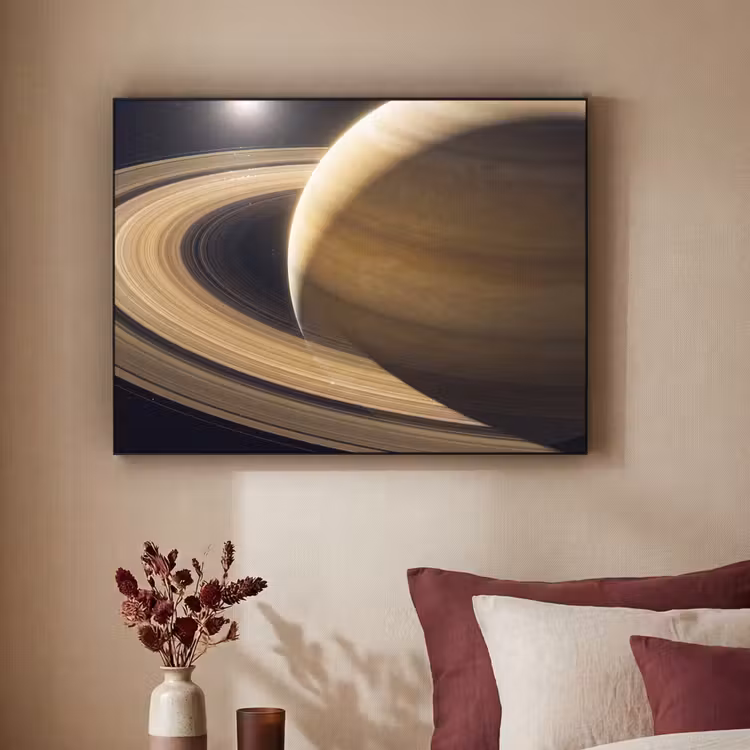 Art frame - Planeet - Ringen - Ruimte - Planeet - Ringen - Ruimte Textielframe zwart klein