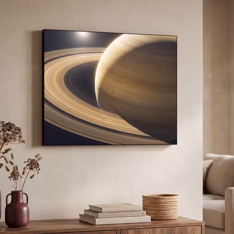Art frame - Planeet - Ringen - Ruimte - Planeet - Ringen - Ruimte Textielframe zwart klein