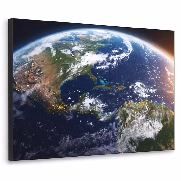 Art frame - Planeet - Ruimte - Kosmos - Planeet - Ruimte - Kosmos Textielframe zwart klein