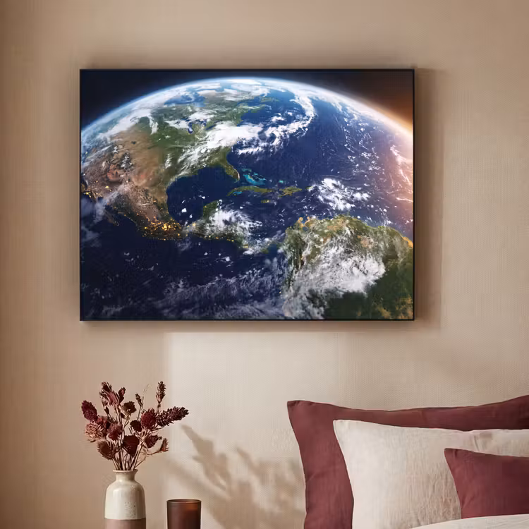 Art frame - Planeet - Ruimte - Kosmos - Planeet - Ruimte - Kosmos Textielframe zwart klein