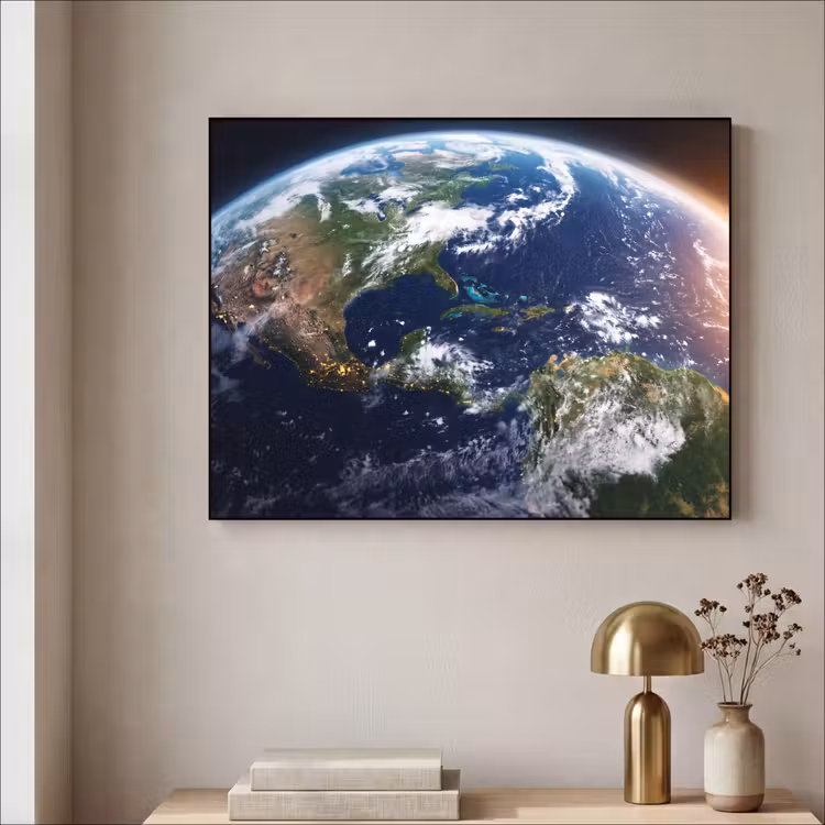 Art frame - Planeet - Ruimte - Kosmos - Planeet - Ruimte - Kosmos Textielframe zwart klein