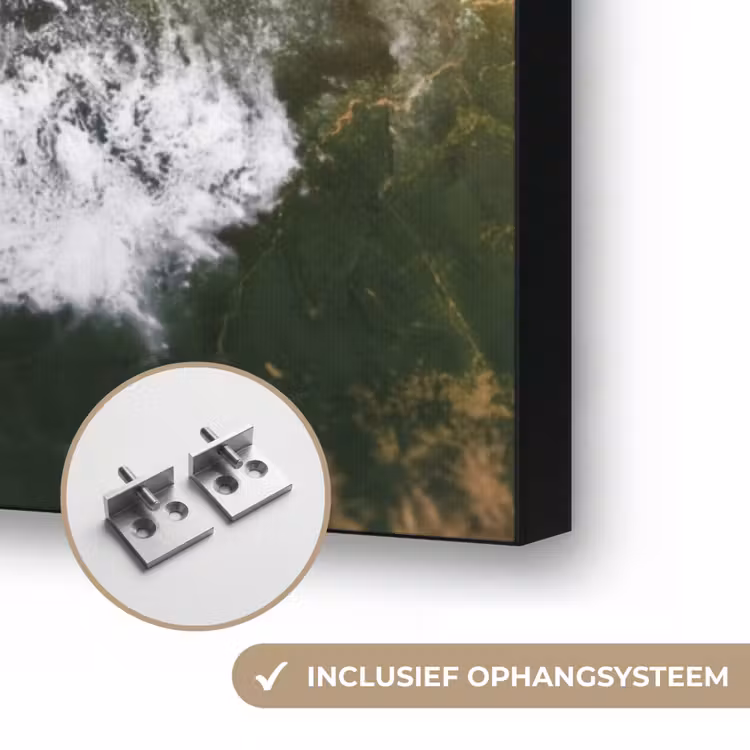 Art frame - Planeet - Ruimte - Kosmos - Planeet - Ruimte - Kosmos Textielframe zwart klein
