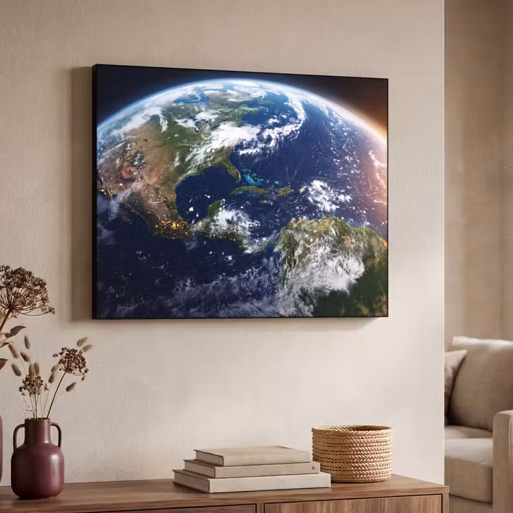 Art frame - Planeet - Ruimte - Kosmos - Planeet - Ruimte - Kosmos Textielframe zwart klein
