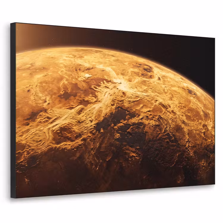 Art frame - Planeet - Ruimte - Oranje - Planeet - Ruimte - Oranje Textielframe zwart klein
