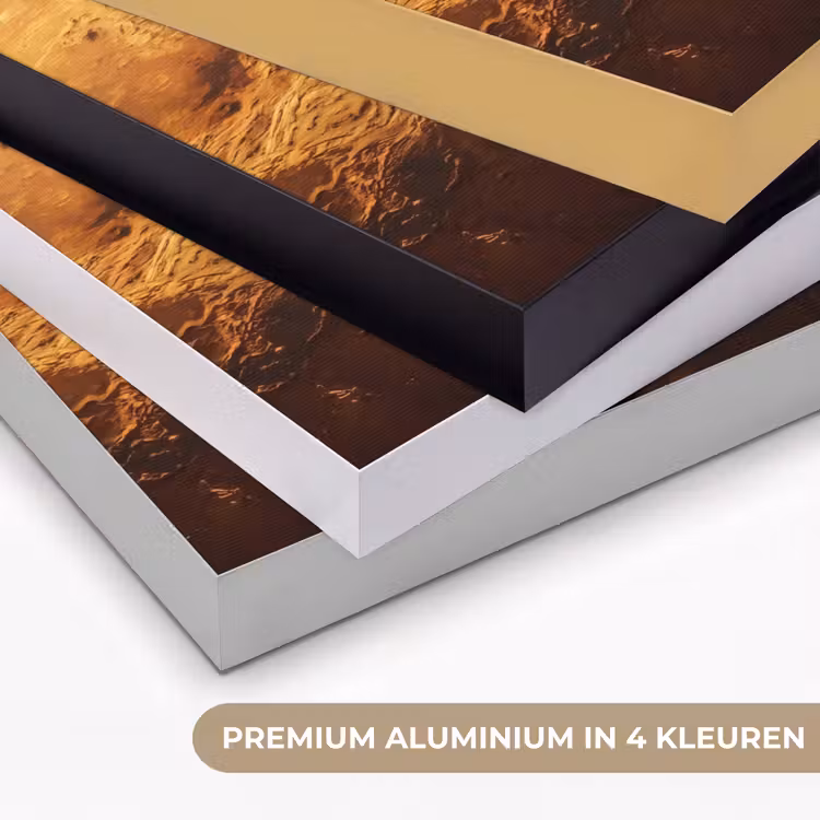 Art frame - Planeet - Ruimte - Oranje - Planeet - Ruimte - Oranje Textielframe zwart klein
