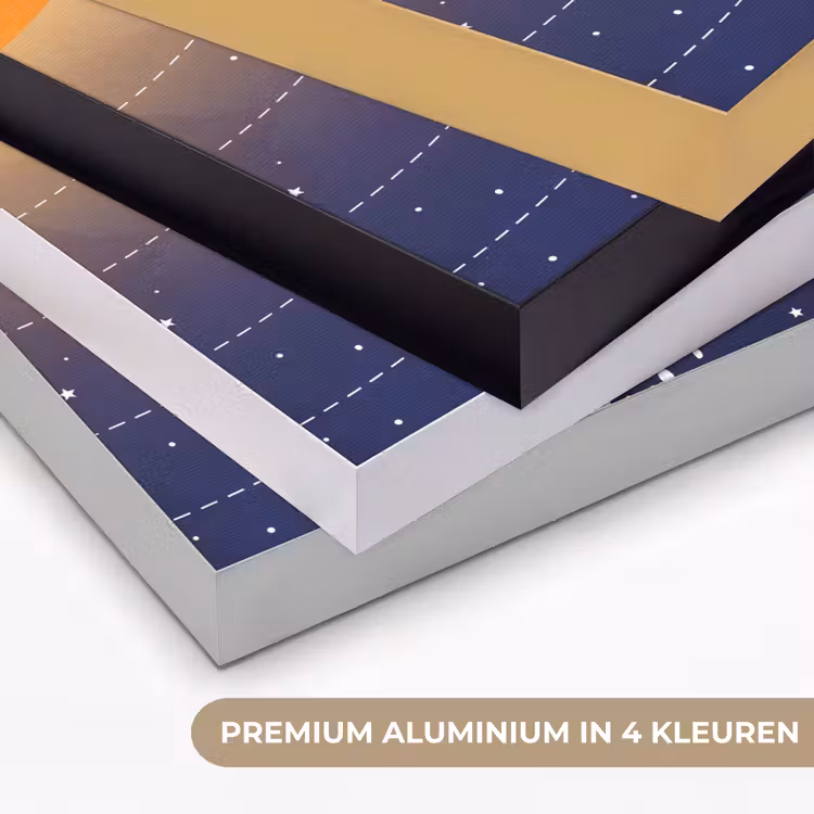 Planetenstelsel - Ruimte - Illustratie Textielframe zwart klein -USP_kleurenNL