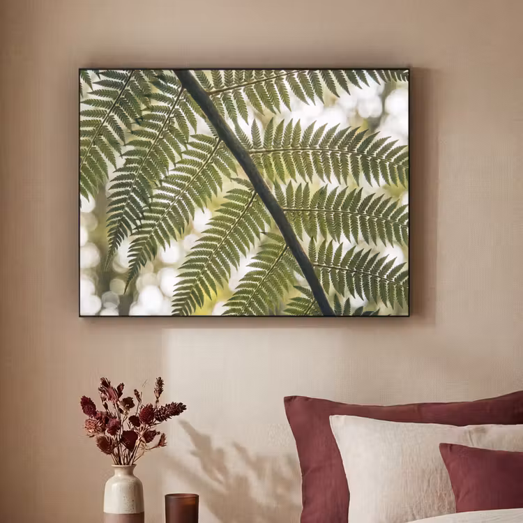 Plant - Blad - Natuur - Groen - Detail Textielframe zwart klein -sfeer1