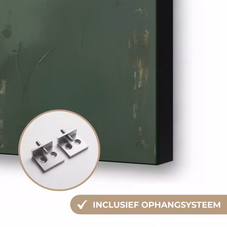 Plant - Bloemen - Wit Textielframe zwart klein -USP_ophangsysteemNL