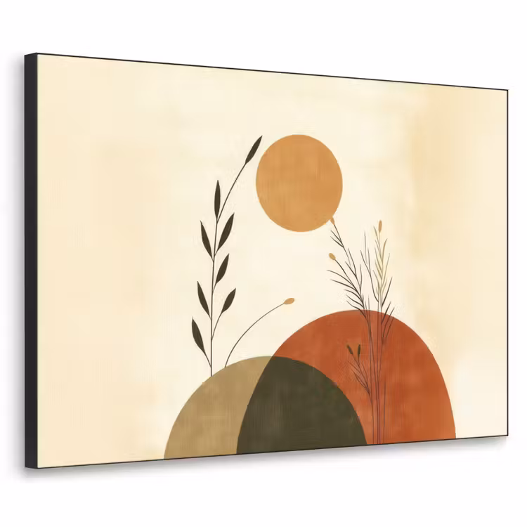 Planten - Abstract - Vormen Textielframe zwart klein -3d