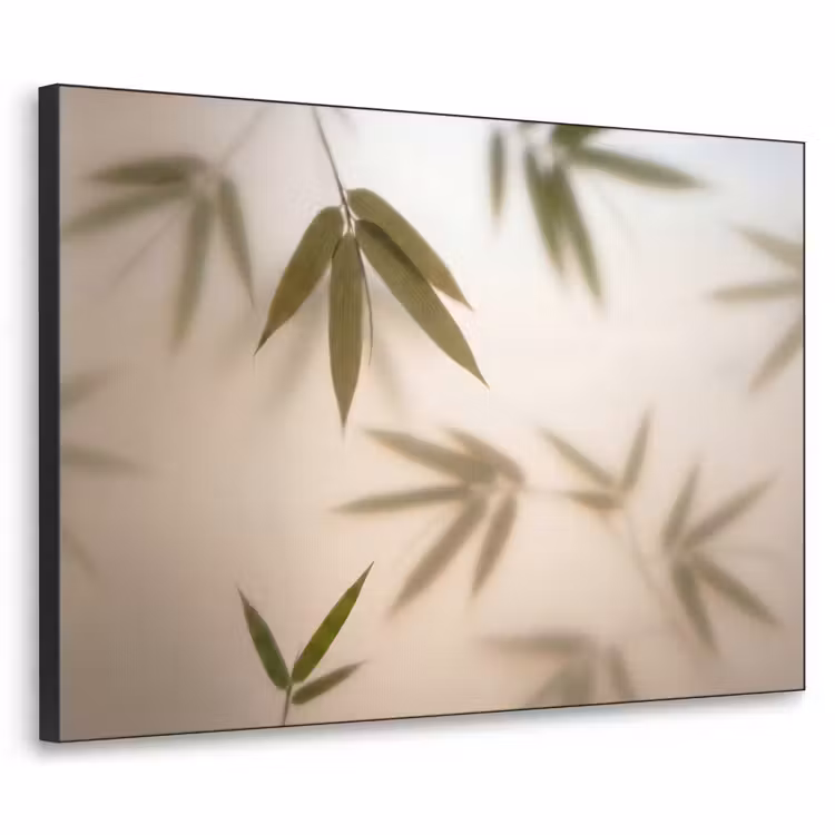 Planten - Bladeren - Natuur - Groen Textielframe zwart klein -3d