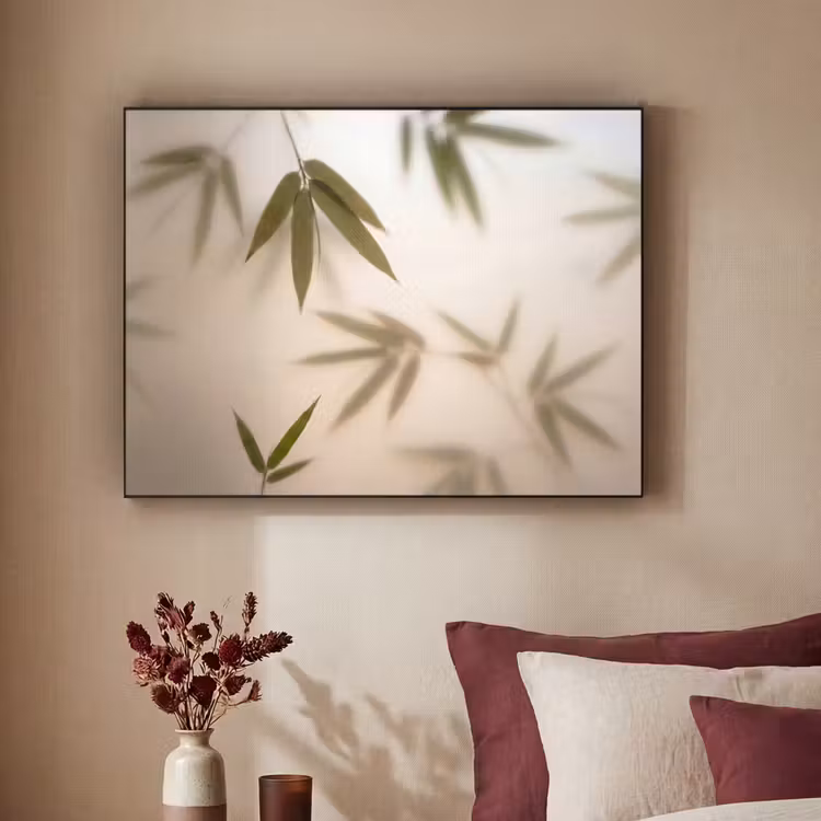 Planten - Bladeren - Natuur - Groen Textielframe zwart klein -sfeer1
