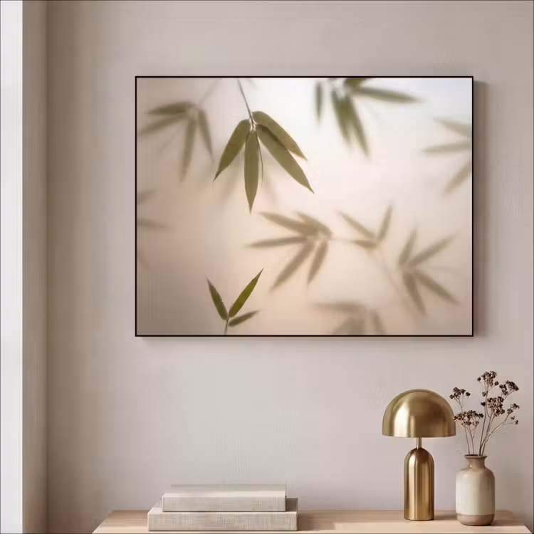 Planten - Bladeren - Natuur - Groen Textielframe zwart klein -sfeer2