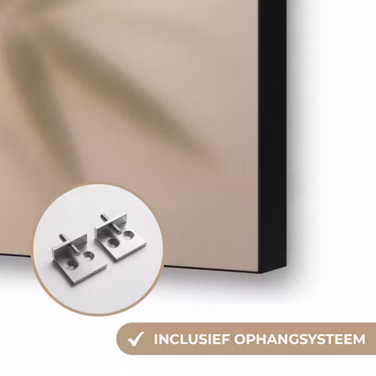 Planten - Bladeren - Natuur - Groen Textielframe zwart klein -USP_ophangsysteemNL