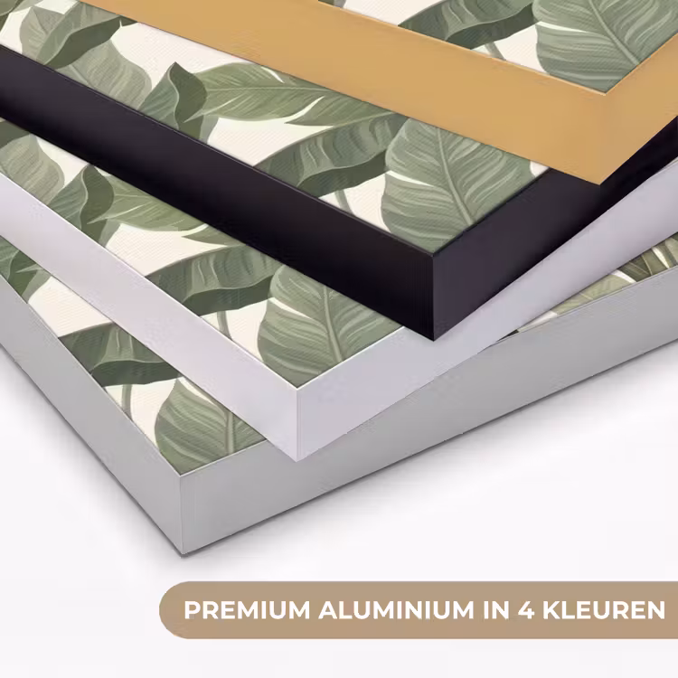 Planten - Bladeren - Tropisch - Groen Textielframe zwart klein -USP_kleurenNL