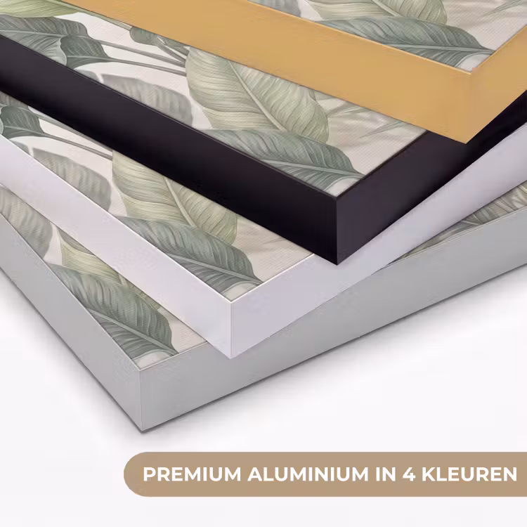 Planten - Tropisch - Bladeren - Groen - Natuur Textielframe zwart klein -USP_kleurenNL