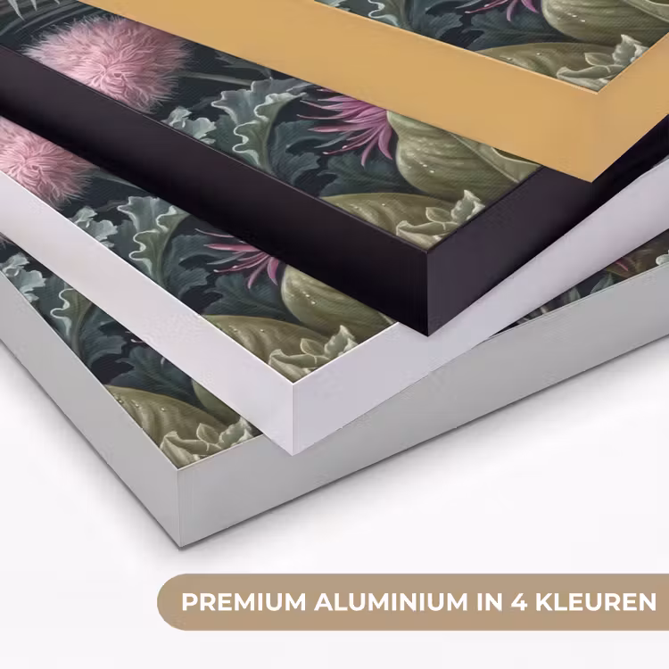 Planten - Tropisch - Botanisch - Donker - Groen Textielframe zwart klein -USP_kleurenNL