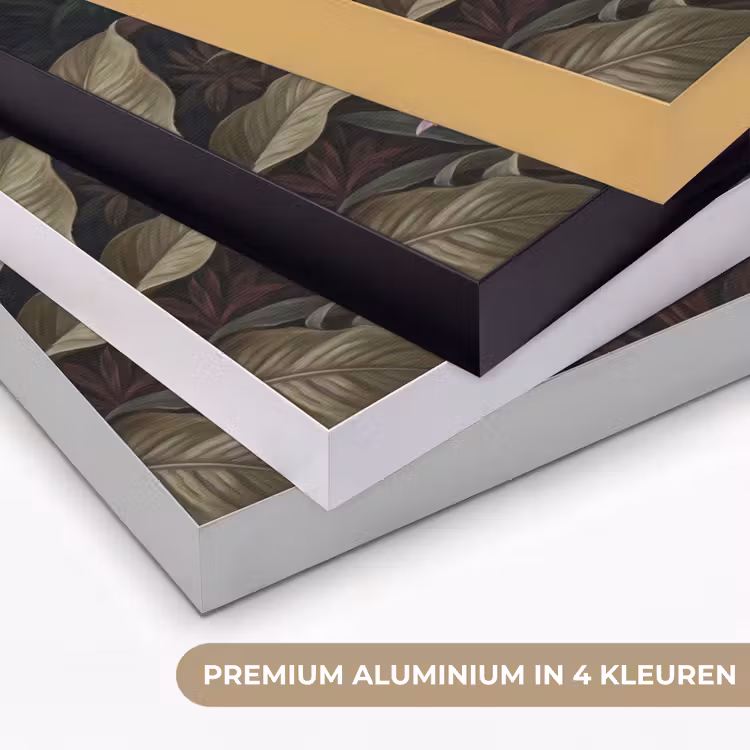 Planten - Tropisch - Jungle - Donker - Natuur Textielframe zwart klein -USP_kleurenNL