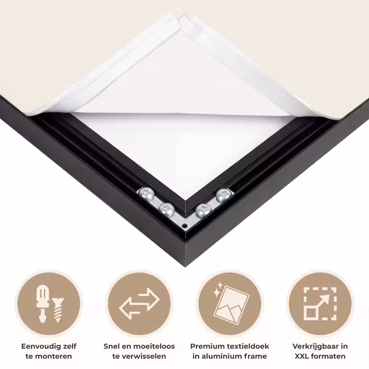 Platenspeler - Vinyl - Muziek - Minimalistisch - Groen Textielframe zwart klein -USP_closeupNL