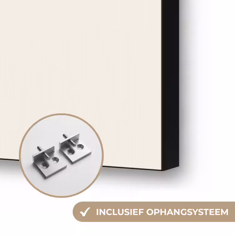Platenspeler - Vinyl - Muziek - Minimalistisch - Groen Textielframe zwart klein -USP_ophangsysteemNL