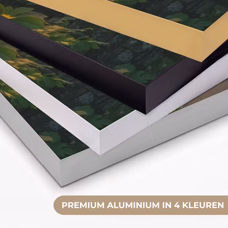 Poort - Planten - Zonsondergang Textielframe zwart klein -USP_kleurenNL