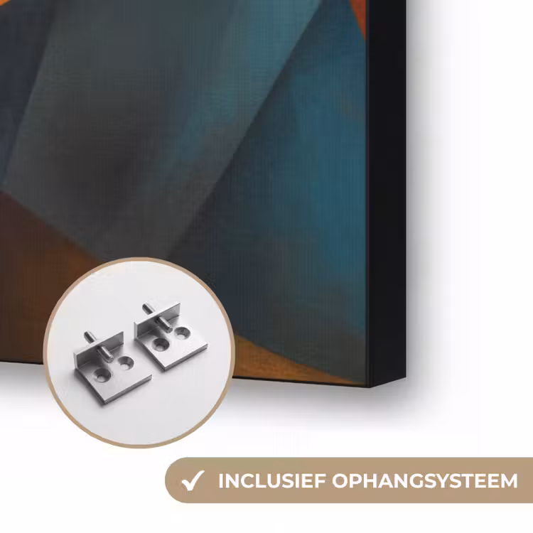 Portret - Abstract - Vormen Textielframe zwart klein -USP_ophangsysteemNL