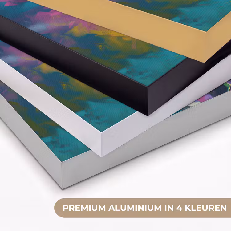 Portret - Sigaret - Kleurrijk - Bril Textielframe zwart klein -USP_kleurenNL
