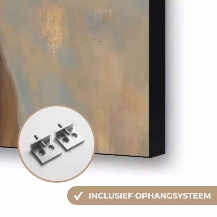 Portret - Vlinder - Kleurrijk Textielframe zwart klein -USP_ophangsysteemNL