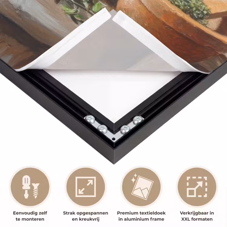 Potten - Kruiden - Hout Textielframe zwart klein -USP_feed_closeupNL
