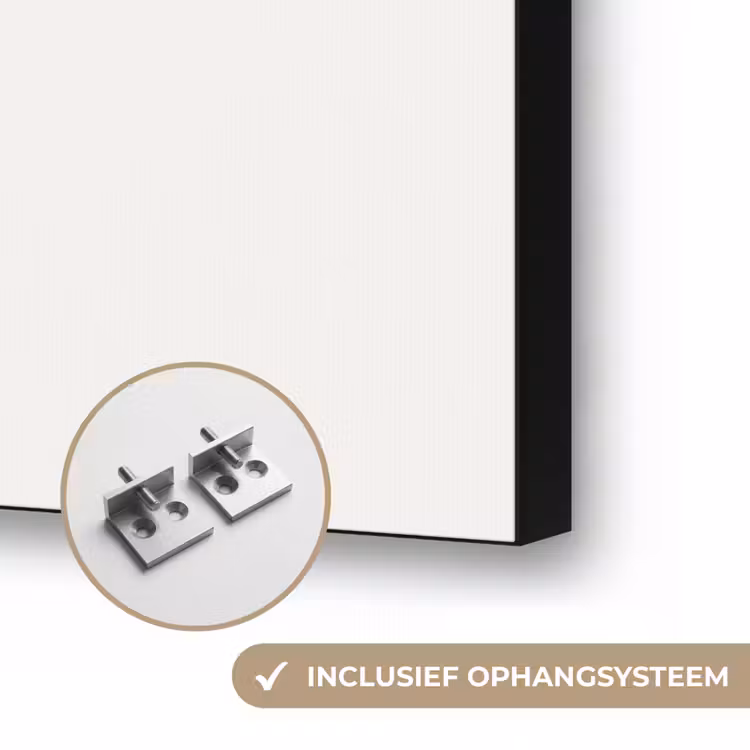 Pure - Alabaster - Wit Textielframe zwart klein 947 -USP_ophangsysteemNL