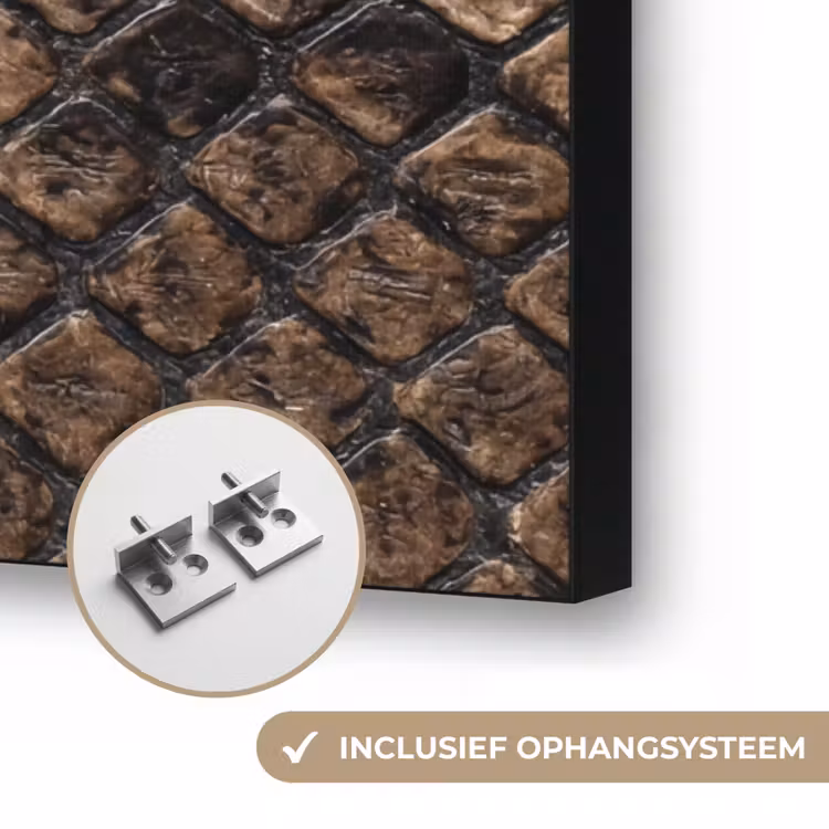 Python - Schubben - Brons Textielframe zwart klein -USP_ophangsysteemNL