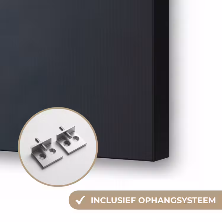 Quote - Neon - Hond - Kokskleding Textielframe zwart klein -USP_ophangsysteemNL