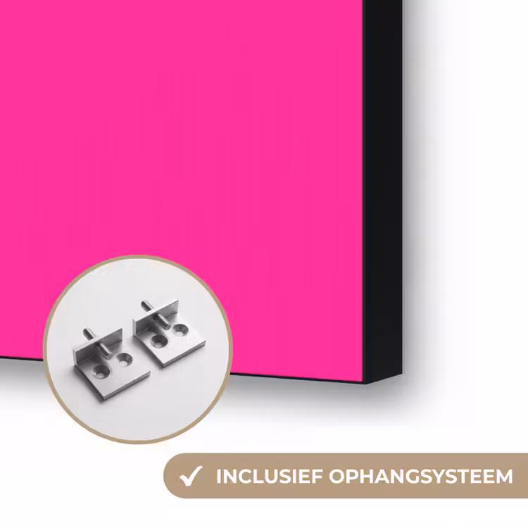 Quote - Retro - Roze Textielframe zwart klein -USP_ophangsysteemNL