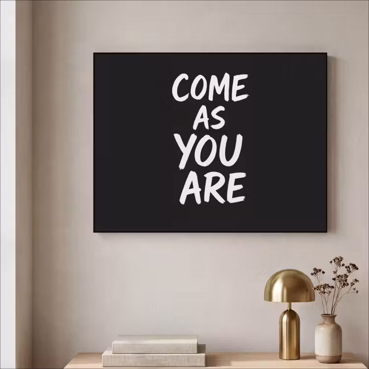 Quote - Zwart - Simpel Textielframe zwart klein -sfeer2