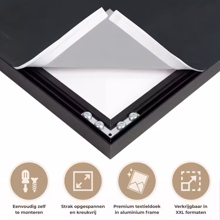 Raaf - Vogels - Zwart Textielframe zwart klein -USP_feed_closeupNL