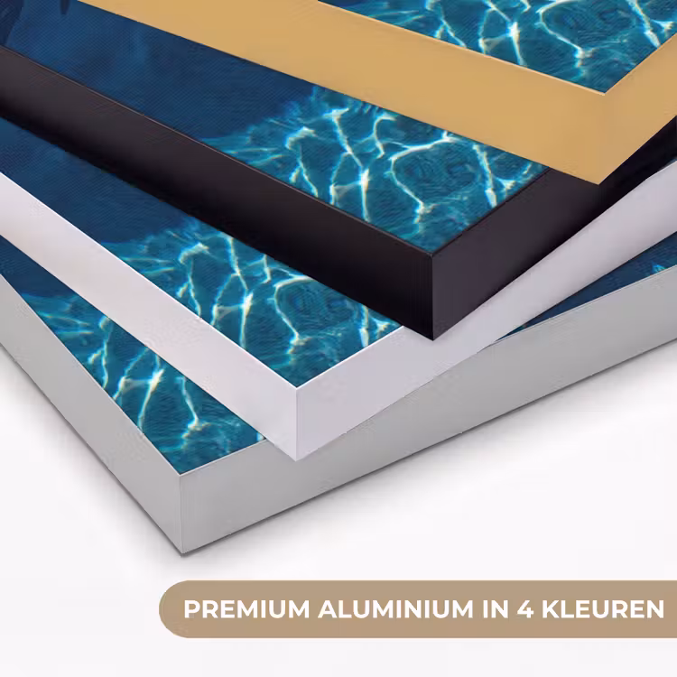 Recreatie - Water - Zomer - Rood - Wit Textielframe zwart klein -USP_kleurenNL