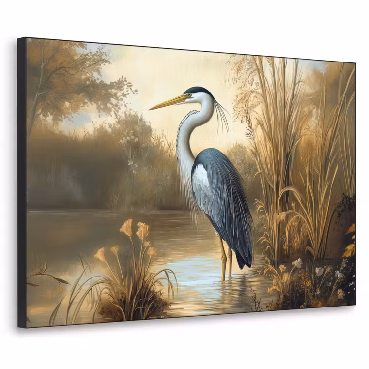 Reiger - Water - Planten Textielframe - compleet frame klein -3d