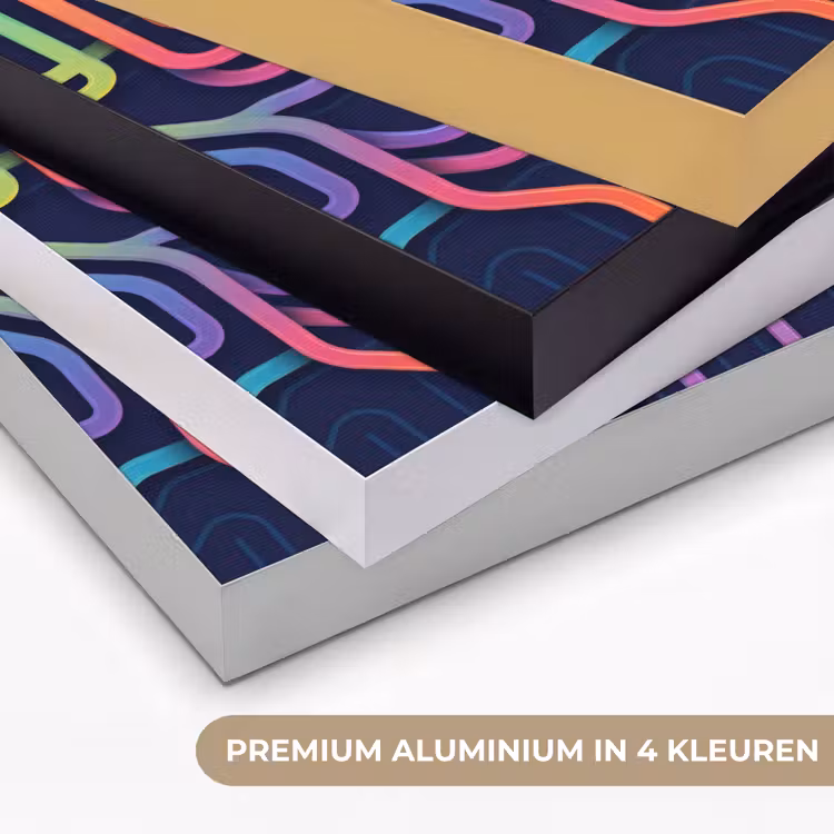 Retro - Abstract - Neon Textielframe zwart klein -USP_kleurenNL